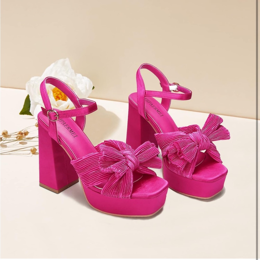 Vibrant Pink Platform Heels